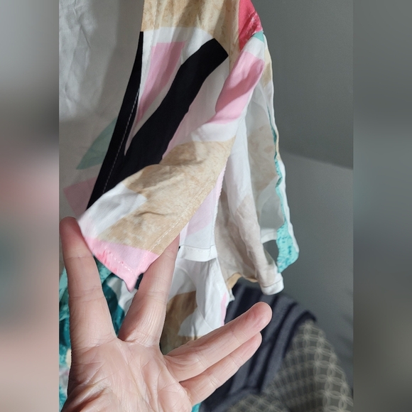 Lulus Tropical Print Tie Crop Top Medium - Picture 5 of 5